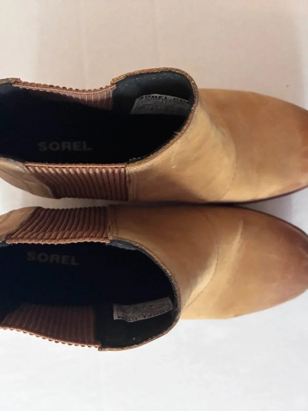 Sorel Joan of Arctic Wedge II Chelsea Boot - 8.5 - Camel Brown